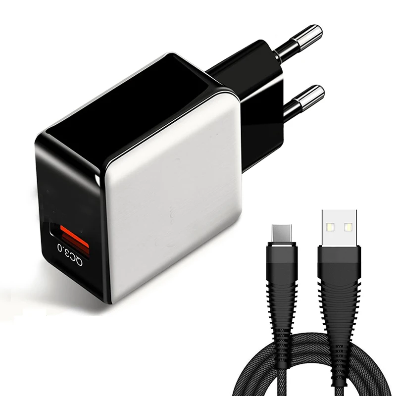 Зарядное устройство USB с Европейской/американской вилкой 18 Вт быстрая зарядка QC 3