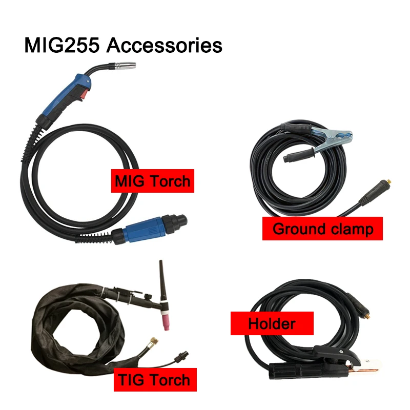 MIG255 3 в 1 Плазменный сварочный аппарат IGBT DC инвертор MIG/ TIG/ MMA многофункциональный