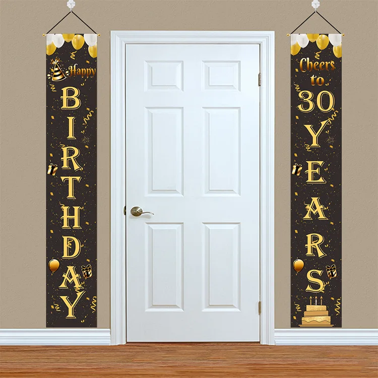 

Birthday Party Banner 30 Years Old Banner Cheer to 30th Birthday Party Happy Birthday Flag Adult Favor Home Decor Women Man 30