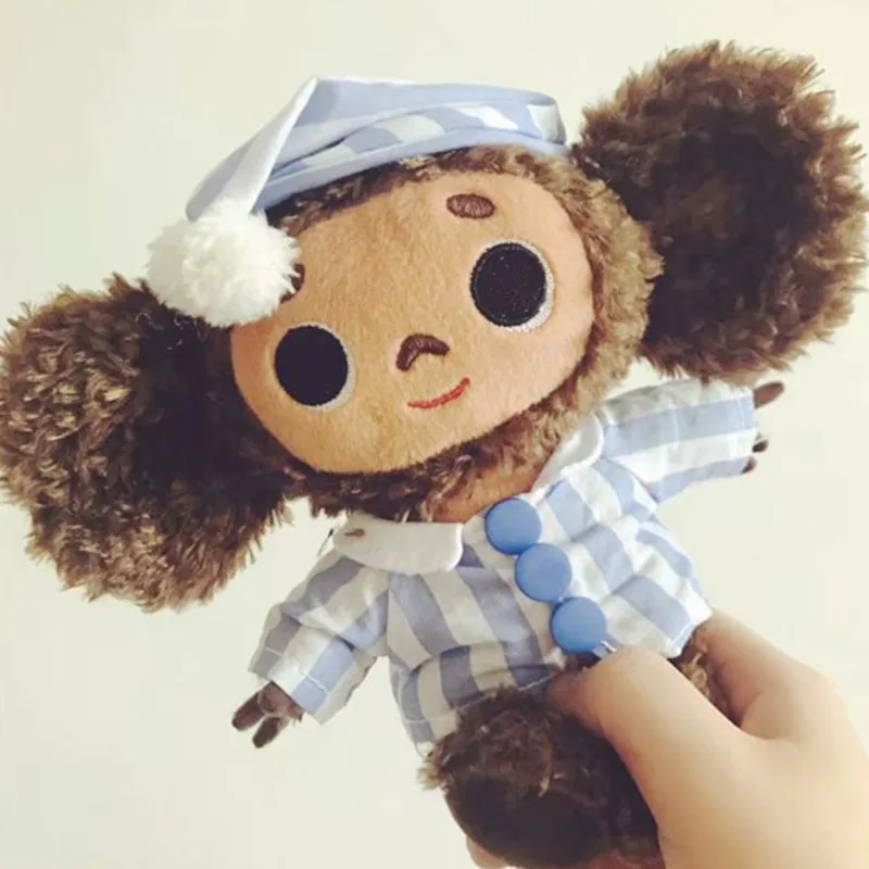 

2pcs/set Cheburashka Big Ear Monkey Plush Russia Toys Children Big Eyes Plushie Stuffed Animals Monkeys Bunny Dolls Gift