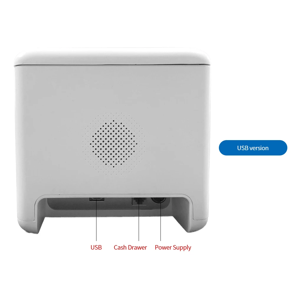 Portable P80A 80mm POS Printer Desktop Receipt Thermal Printing Auto Paper Cut Wall-Mounting Black | Компьютеры и офис