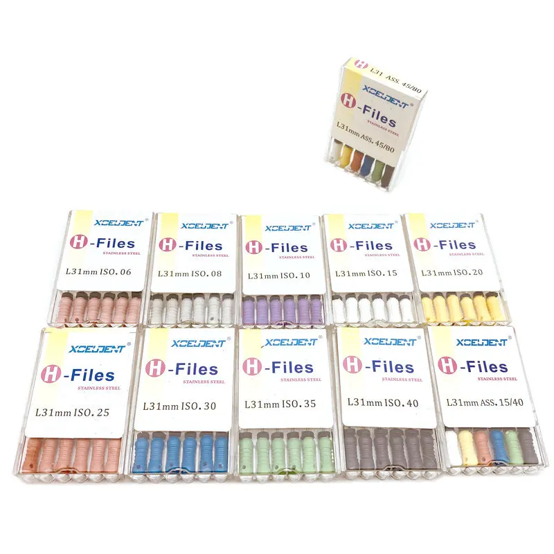 10 коробок эндододонтический корневой канал H-файл (Ручное использование)