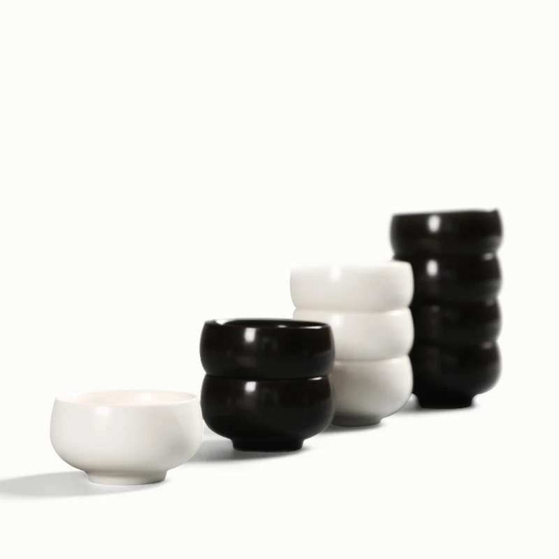 

Porcelain 5cm White Tea Cup Ceramic Teaset Chinese Kung Fu Teacup Minimalist Style Teaware Set Home Decor