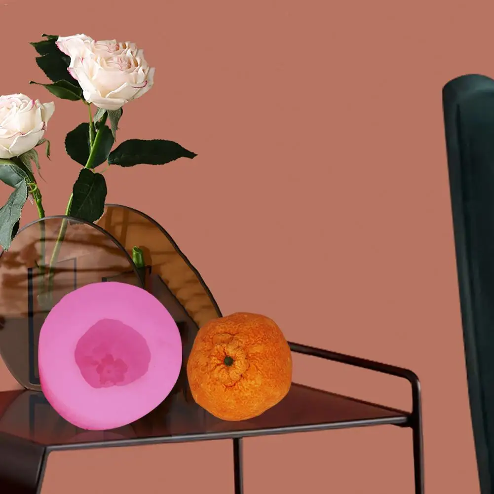 Уродливые оранжевый 3D силиконовые формы для мыла пресс DIY фруктовый торт