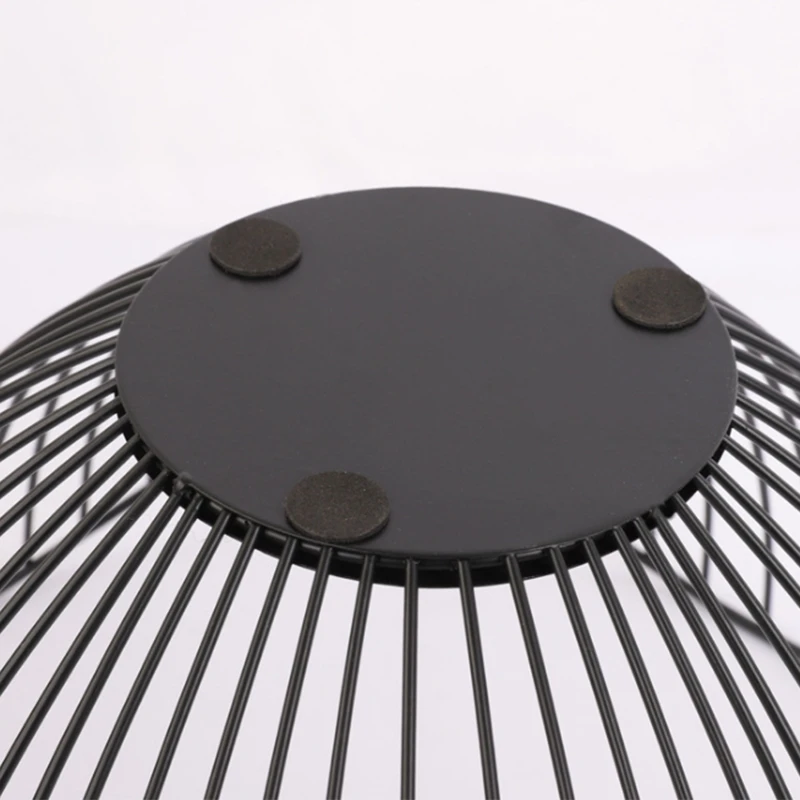 Metal Wire Fruit Container Bowls Stand for Modern Kitchen Countertop Large Round Black Storage Baskets Bread K Cup and De | Дом и сад