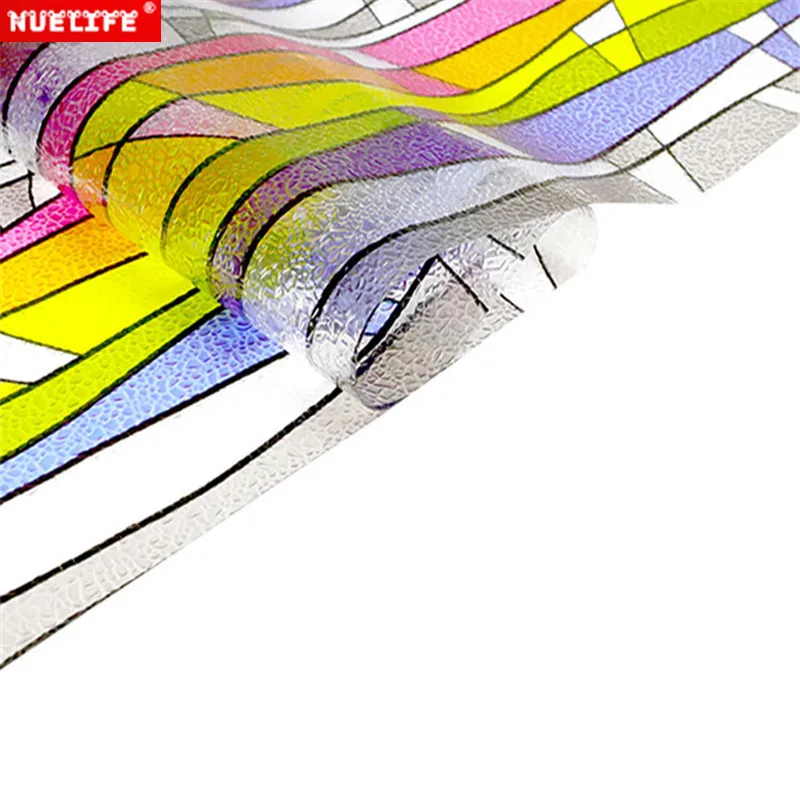 Антиклеевая статическая целлофановая цветная полоса оконная наклейка