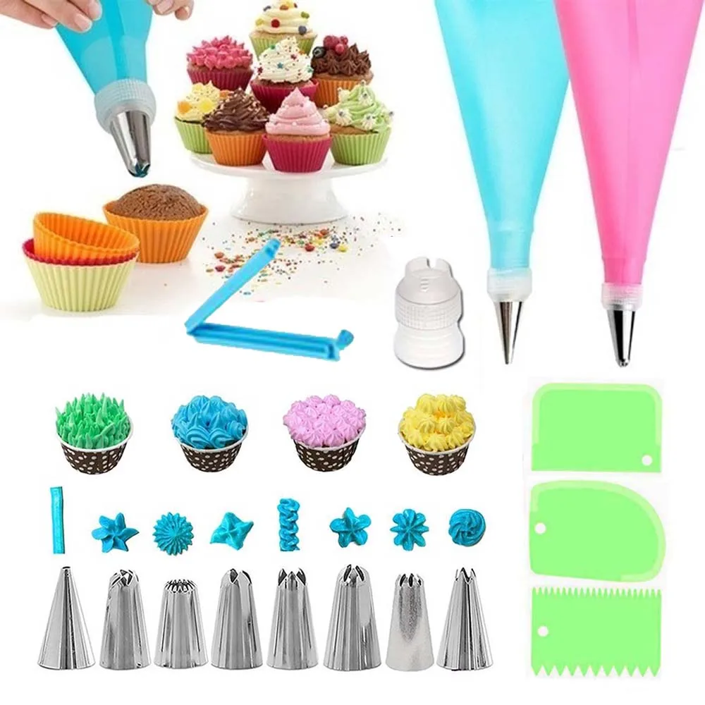 Кондитерская Глазурь трубопровод крем мешок из нержавеющей стали сопла