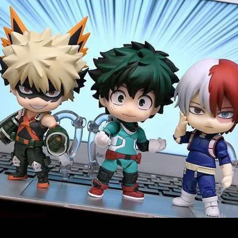 

2021 New Japanese Anime Figure Diy Hand-made Model Q Version Of Clay My Hero Academia Midori Valley Iku Scorch Bakugo Katsuki