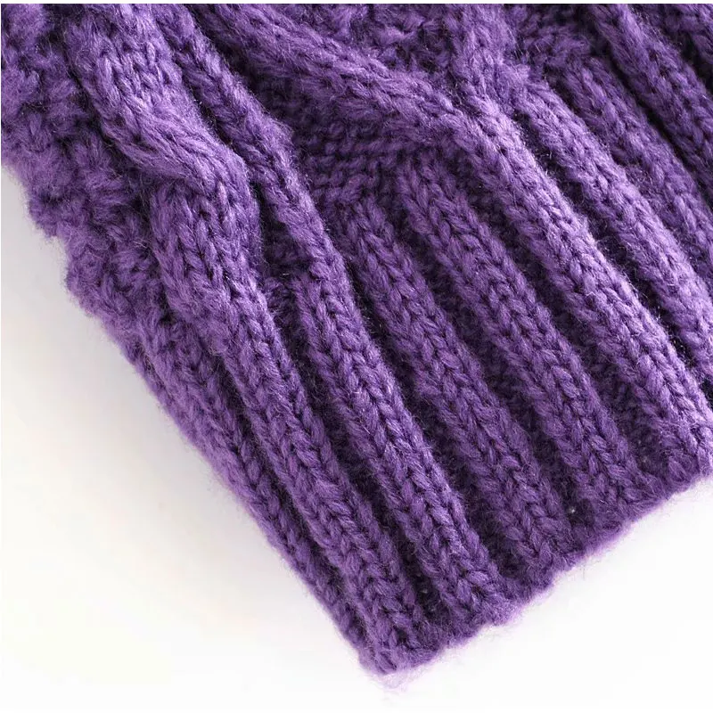 Women Retro Rib Cropped Cardigans Sweaters With Button Female Thick Loose Short Sweater V-Neck Long Sleeve Knitted |