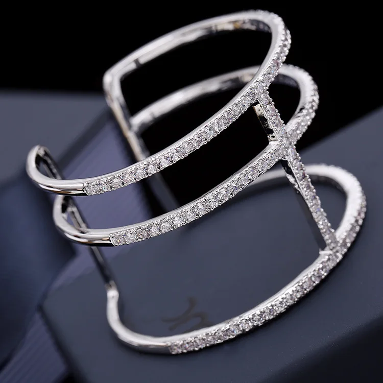 Новинка Классический Простой браслет king Открытый с цирконом супер вспышка