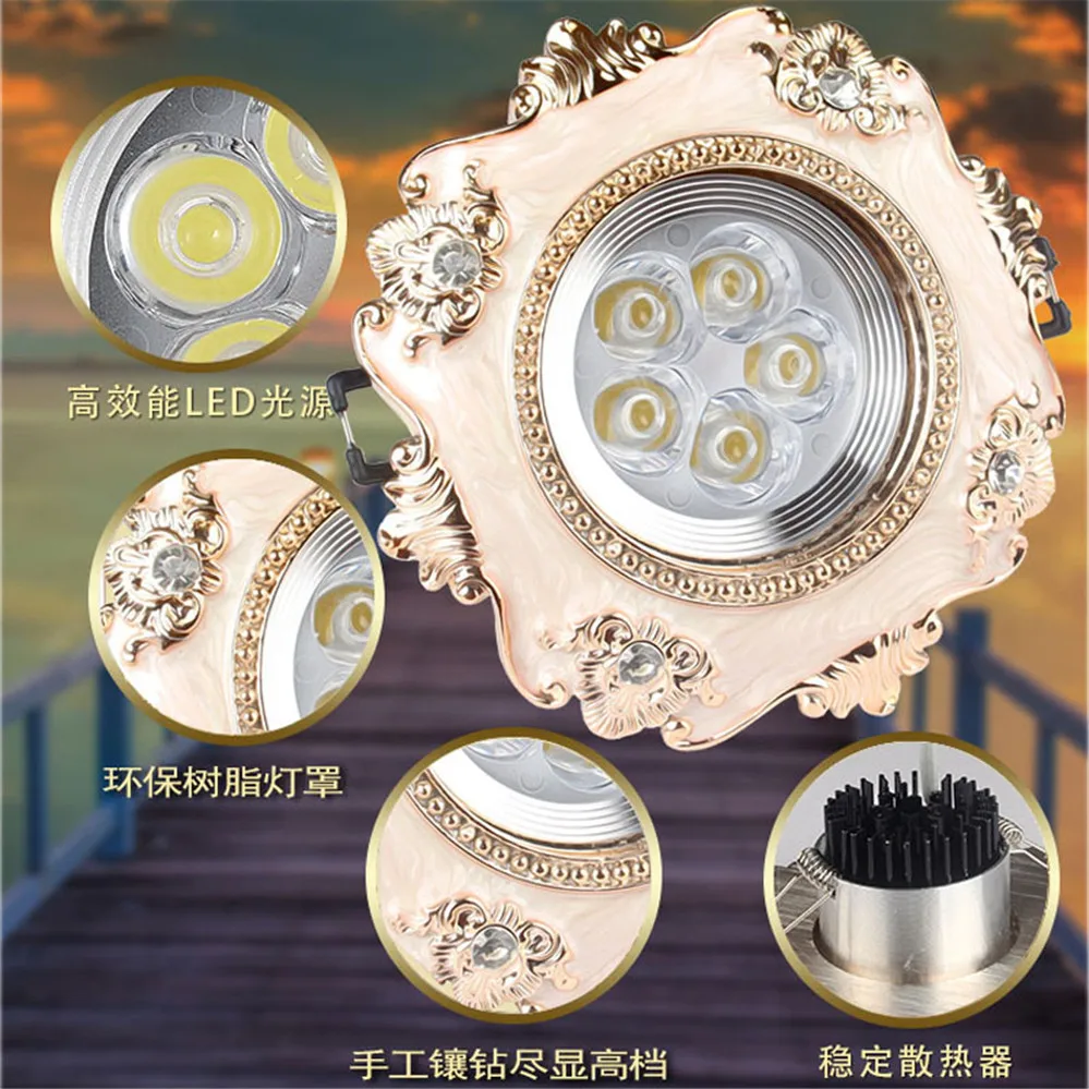 Европейский роскошный Алмазный светодиодный светильник в стиле Пномпеня 3 Вт 5 110