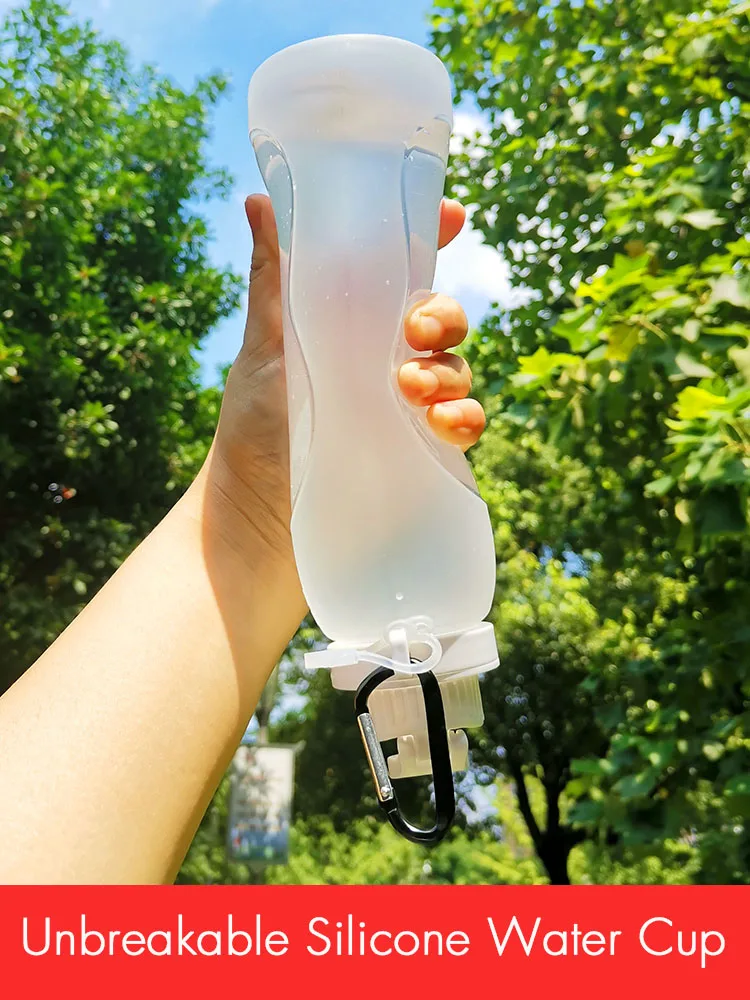 Силиконовый мешок для воды, чашка для воды, полностью мягкая складная сетка, красная бутылка, персональный тренд, портативный, летний, вибрирующий звук, не плохой, чашка