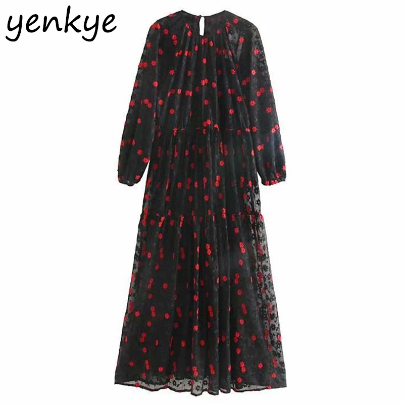 Для женщин Винтаж с цветочным принтом платье вышивкой дамские пикантные полу