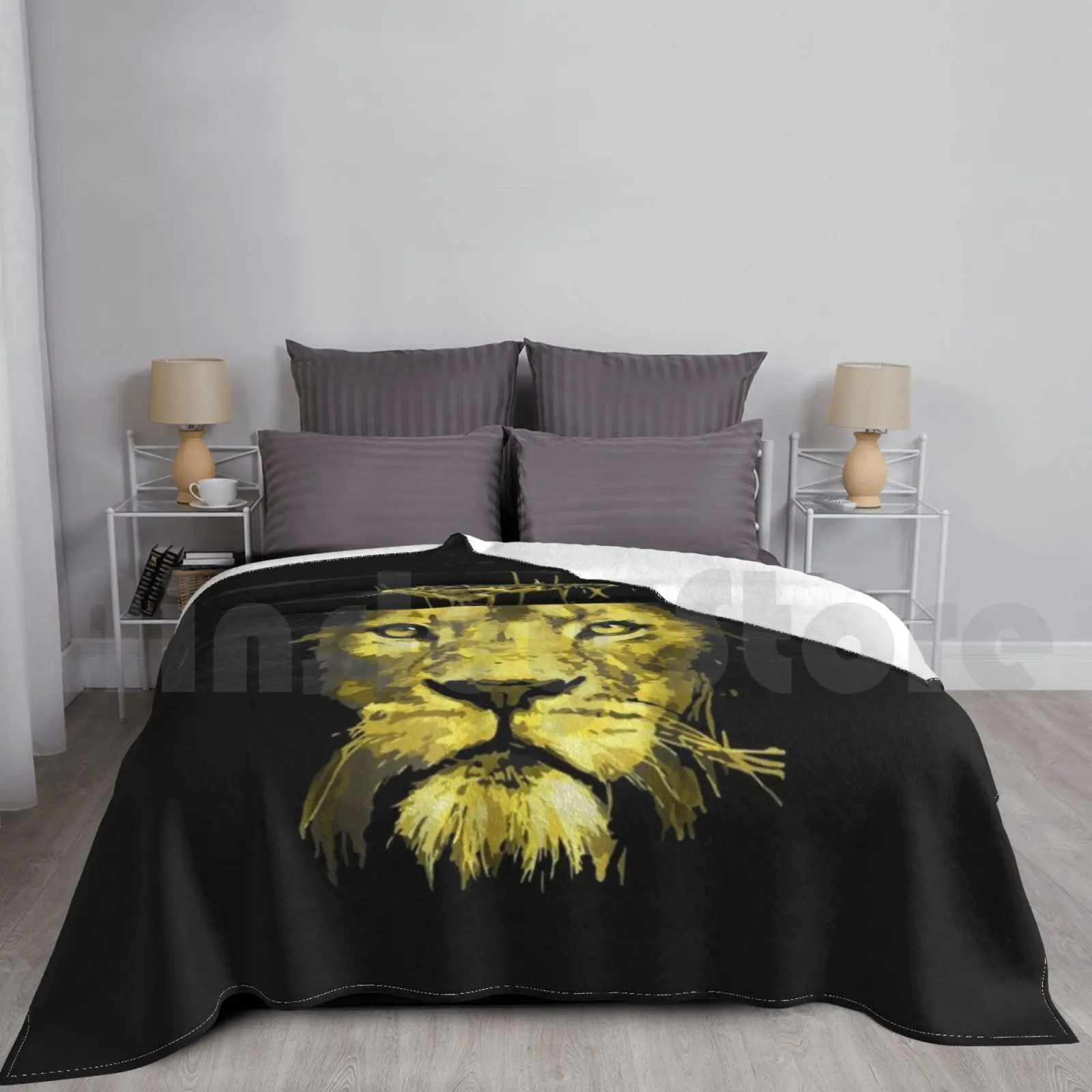 

Lion Of Judah Blanket For Sofa Bed Travel Lion Judah Jesus Christ Religion Religious Animals Wild Faith
