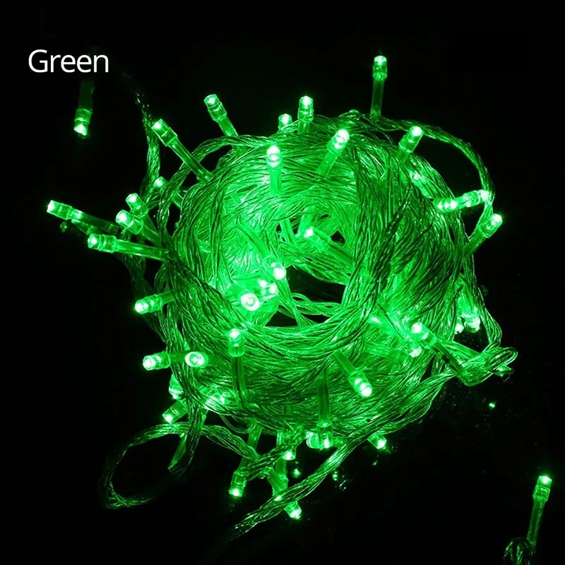 green GUXEN светодиодный светильник 10M100 светодиоды 220 В/110 В Открытый водонепроницаемый Рождественский светильник s гирлянда для сада вечерние украшения праздника - Испускаемый цвет: green