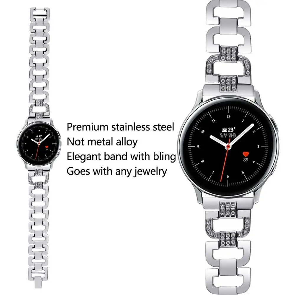Ремешок из нержавеющей стали для Samsung Galaxy Watch Active 2 браслет наручных часов 1 40 мм 42