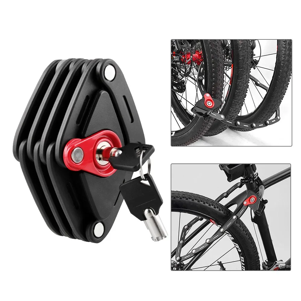 Складной Замок для мотоцикла и велосипеда 2 ключа сильная защита от кражи замок