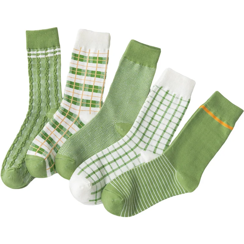 

Couple Models Japanese Cute Girl Plaid Stripes Socks Women Spring and Summer Korean Version of Harajuku Kawaii Women Socks