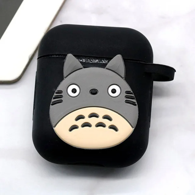 black troro Мультяшный беспроводной Bluetooth чехол для наушников для Apple AirPods 2 Силиконовый зарядный чехол для наушников Защитный чехол для AirPods - Цвет: black troro