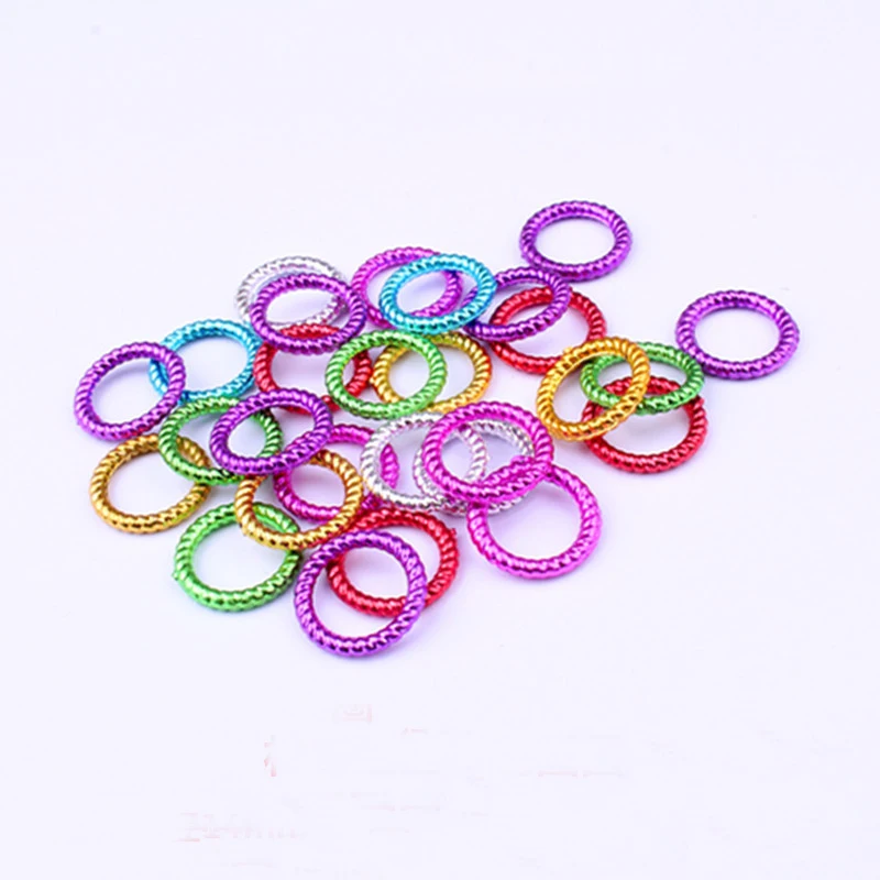50 шт./лот разные цвета большие отверстия Размер 10 мм коса для волос кольца
