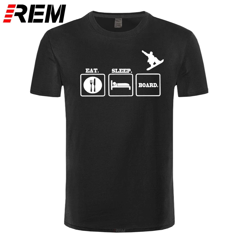 Футболка для сноубордистов REM Eat Sleep забавная футболка подарок на день рождения