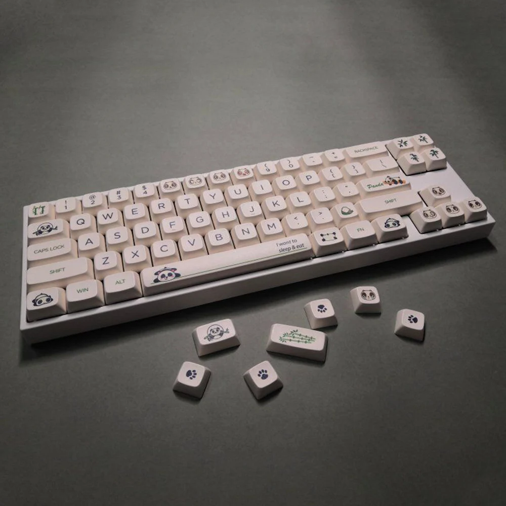 Белая сублимационная клавиатура Panda для Filco Cherry Mx Switch Механическая игровая сделай