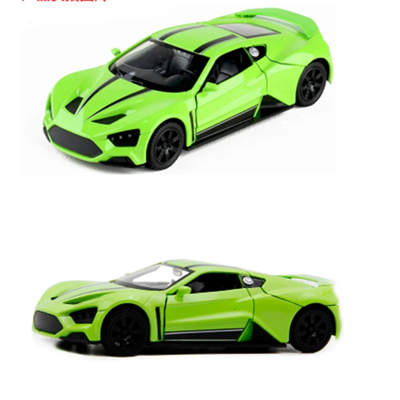 Коллекция 1:32 15 см ZENVO STI Дания Классическая гоночная модель автомобиля откатная