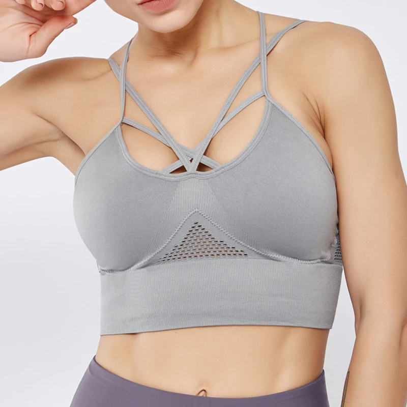 Бюстгальтер для йоги тренировочный топ спортивный жилет бега бюстгальтер с