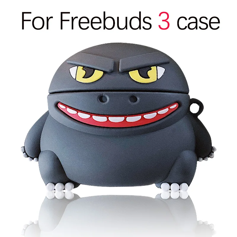 3D чехол для наушников Huawei Freebuds 3 силиконовый милый мультяшный Godzilla Pro чехлы с