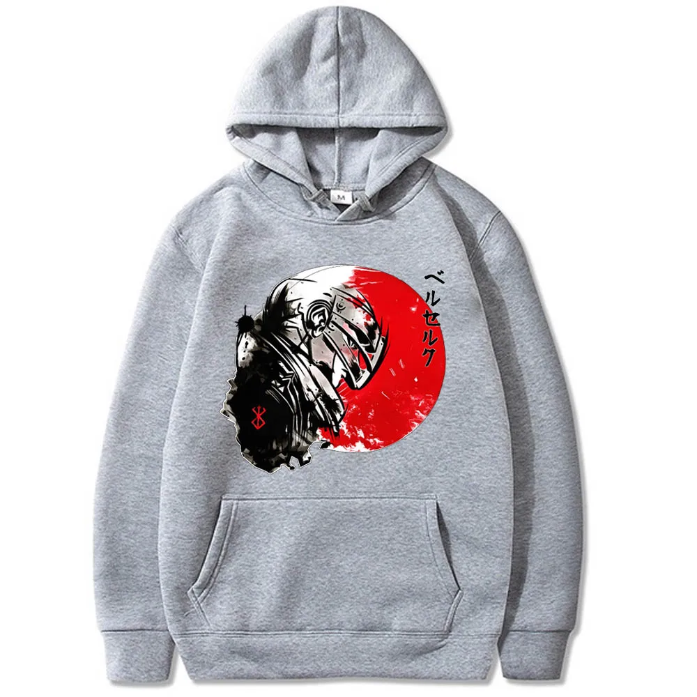

Anime Print Hoodies Men Fashion Loose Casual Long Sleeve Tops Berserk Hoodie Men Harajuku Style Hoodies Male
