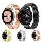 Ремешок из нержавеющей стали для Galaxy Watch 4, классический браслет с металлическими звеньями для смарт-часов Samsung Galaxy Watch 4 44 мм 40 мм, 42 мм 46 мм