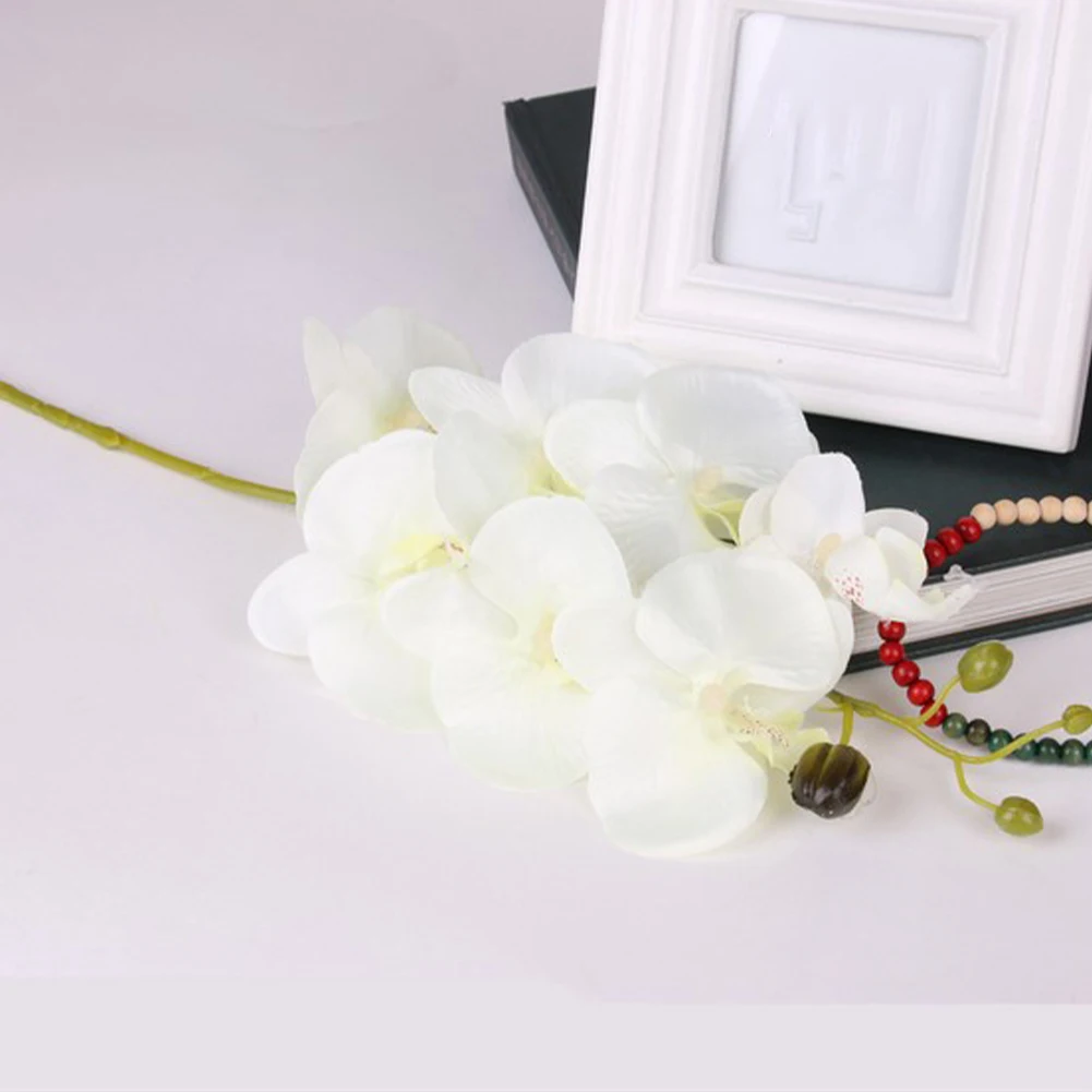 7head Hotel Artificial Butterfly Orchid Silk Flower Fake Table Garden Wedding Bedroom Party DIY Office Bouquet Home Decoration | Дом и сад