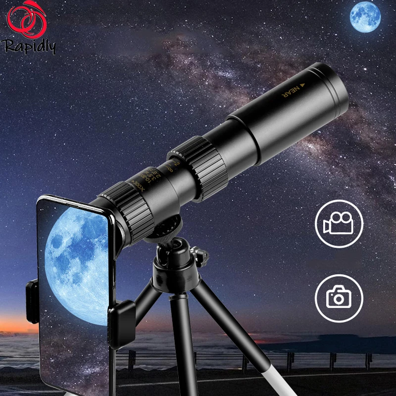 10 300X40mm супер зум Монокуляр телескоп Бинокль BAK4 Prism тела Сталь сфотографировать