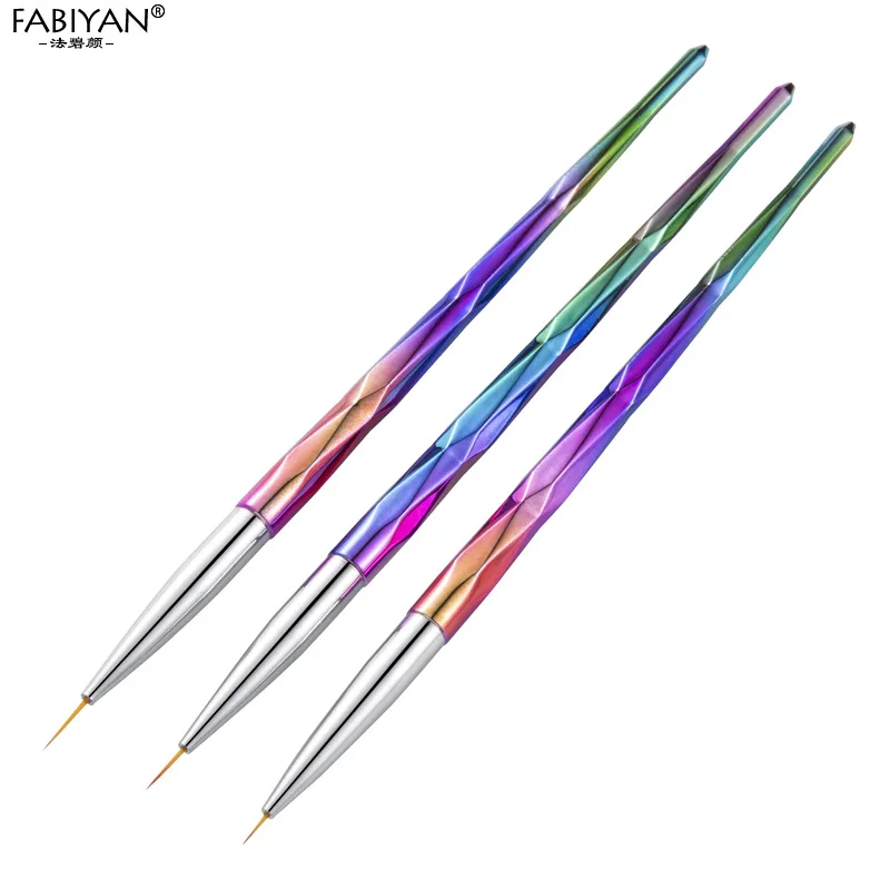 

Nail Art Brush Pen Plating Handle Liner Line Stripe Fish Flower Painting Drawing Manicure Acrylic Tools Tips Design