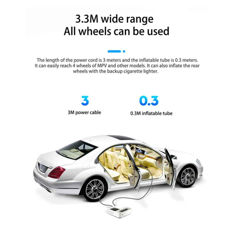 Электрический портативный автомобильныйкомпрессор для шин 120V автоматический