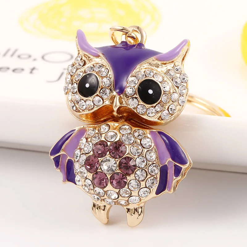 Новые модные ювелирные изделия брелок животное сова стразы женский подарок