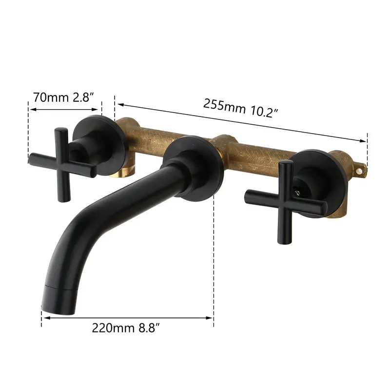 Monite черный шар ванна раковина твердая латунь ванная смеситель соединение для