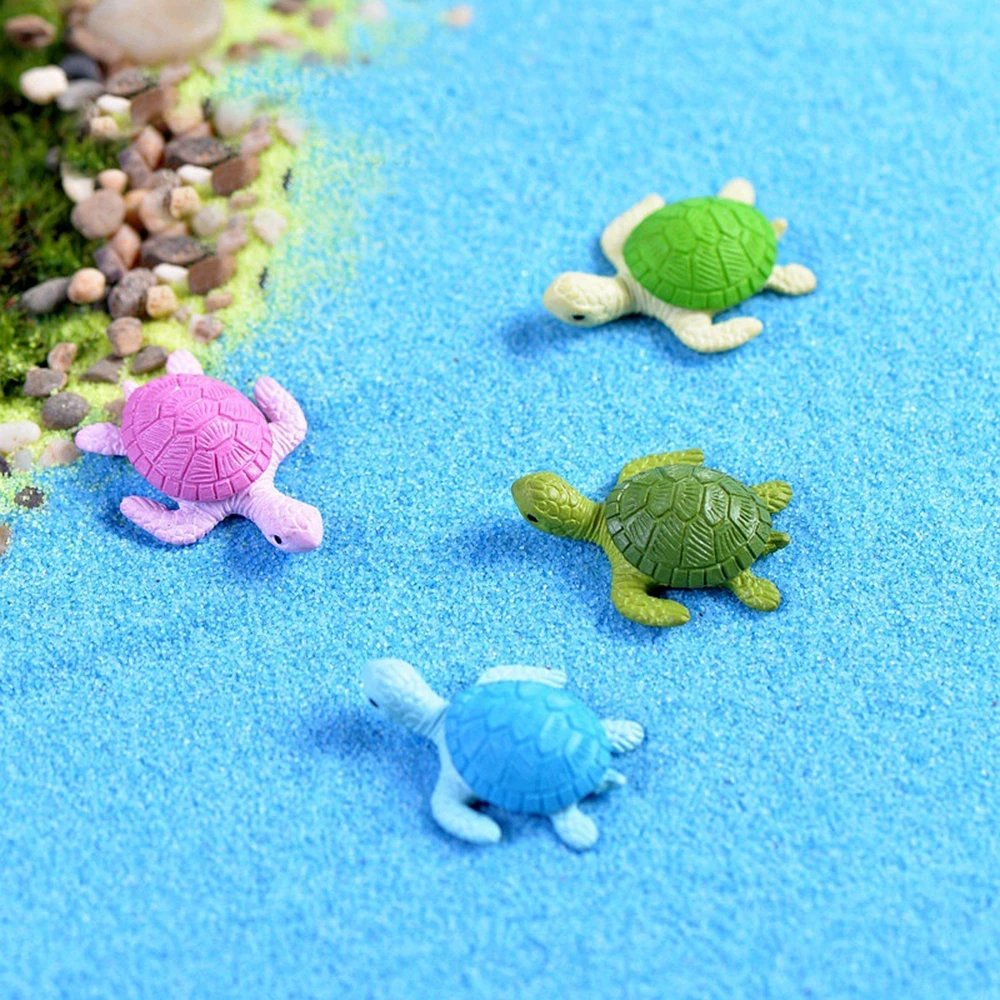 

4PCS Mini Turtle Tortoise Miniature Fairy Garden Decoration DIY Doll House Terrarium Micro Landscape Decoration