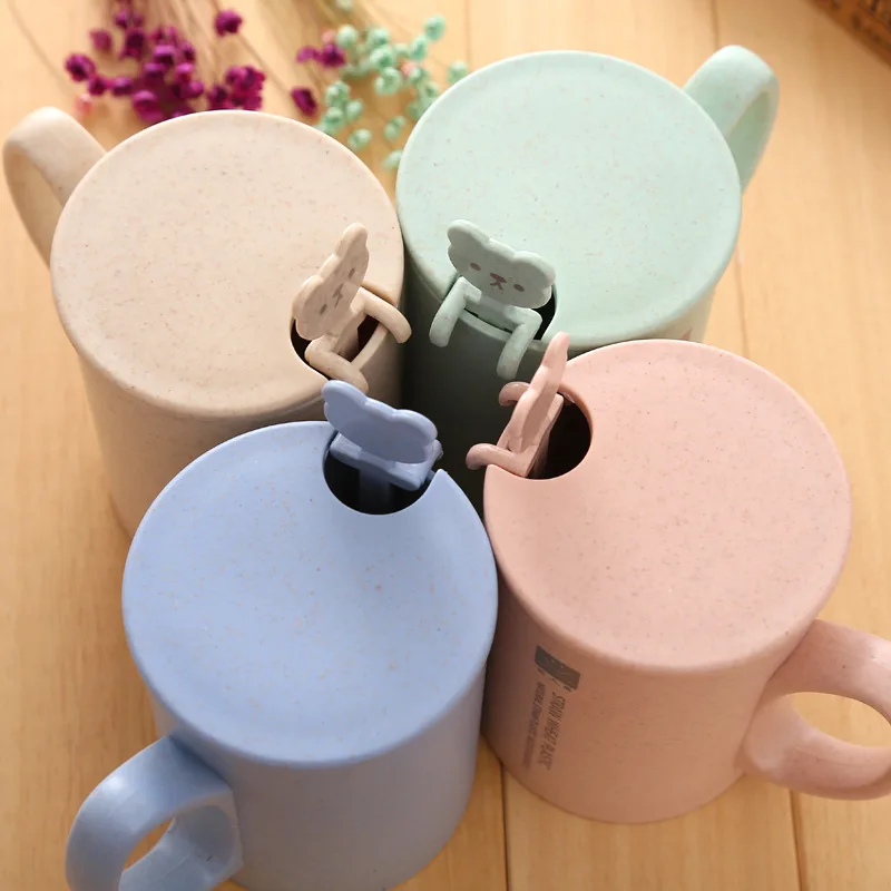 1 шт. кофейная кружка чайная чашка с ложкой из пшеничной соломы кружки