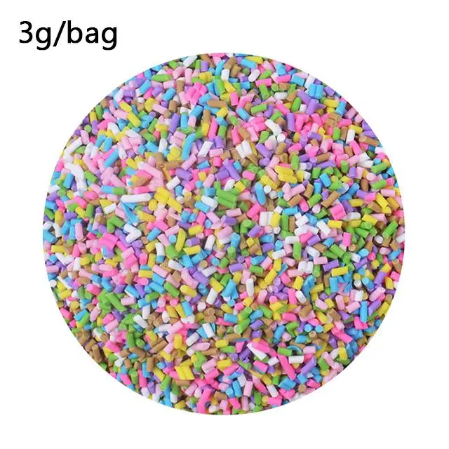 3g C Sprinkles Слизь для масла пушистый прозрачный полимер шпатлевка облако слизь мягкие глиняные подвески-талисманы пены слизь поставки посыпать слизь наборы грязи детские игрушки - Цвет: 3g C Sprinkles