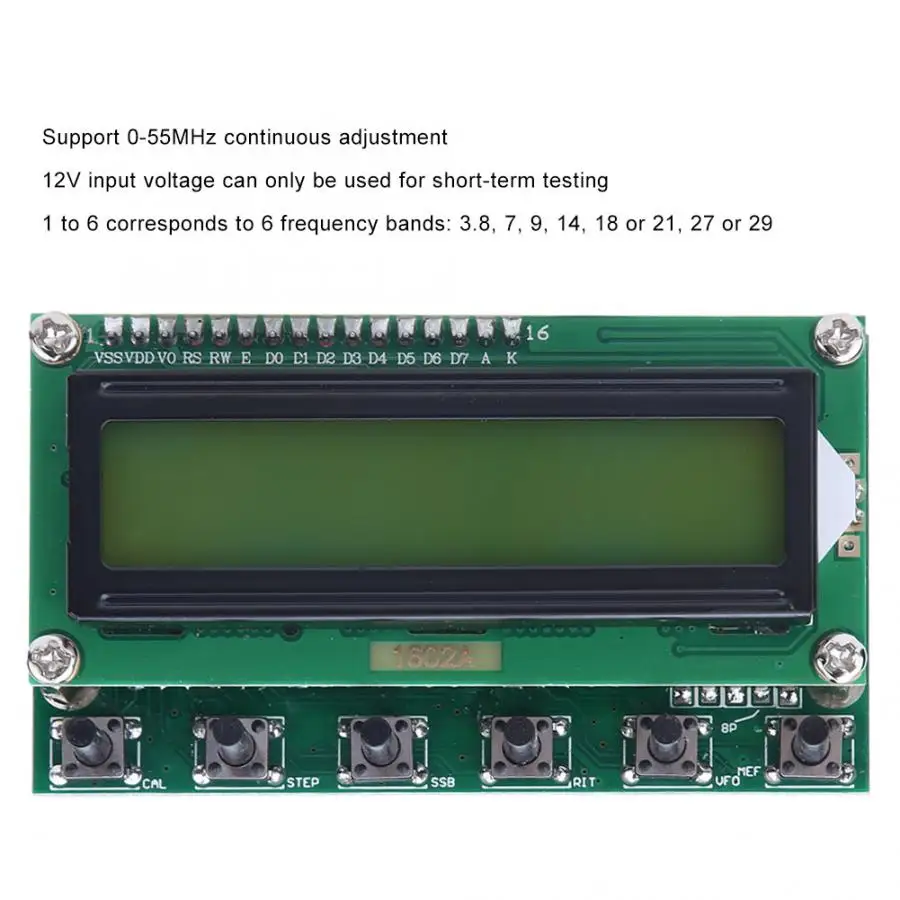 Модуль генератора сигналов DDS AD9850 цифровой генератор с ЖК дисплеем 0 55