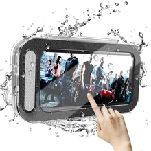 Phone Holder Bathroom Waterproof Home Wall iPhone Case Stand Box Self-adhesive Touch Screen Phone Shell Shower Sealing Storage