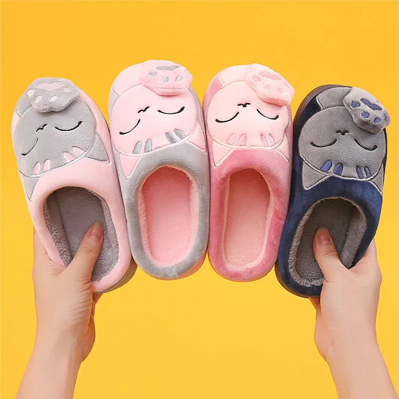 Детские зимние хлопковые тапочки детские для мальчиков и девочек Нескользящие