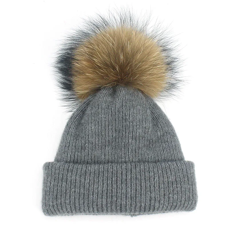 Зимний шарф для шеи шапочки шапка двойного использования с натуральным мехом