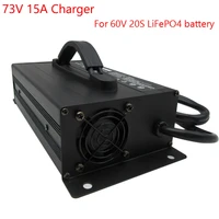 1200w 60v 15a lifepo4 charger 73v 15a 20a 25a charger for 60 volt 20s lfp iron phosphate ebike motorcycle rv forklift battery