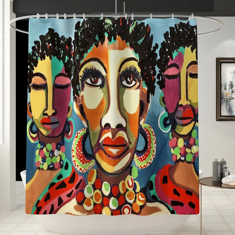 Американском стиле Женская принтованная ткань душ Шторы s занавеска с крючками