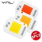 3 шт., COB-чип для светодиодных ламп, 50-10 Вт, 110-220 В