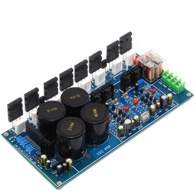 

C5200 A1943 Tube Class AB 200W+200W High Power 2.0 Channel HIFI Fever Audio Amplifier Board Finished