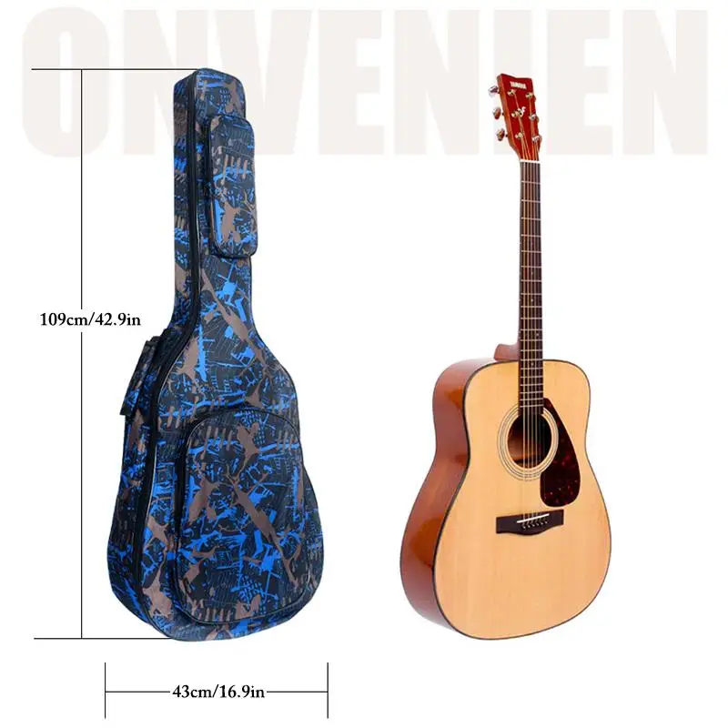 Чехол для гитары 40/41 дюйма водонепроницаемый нескользящий чехол баса