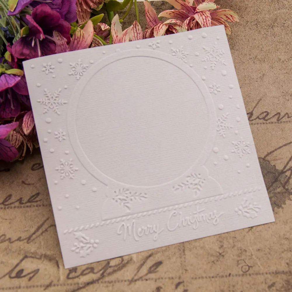 

Plastic Crystal Ball Pattern Stencils Embossing Folders DIY Scrapbooking Paper Card Making for Photo Album Christmas Decoration